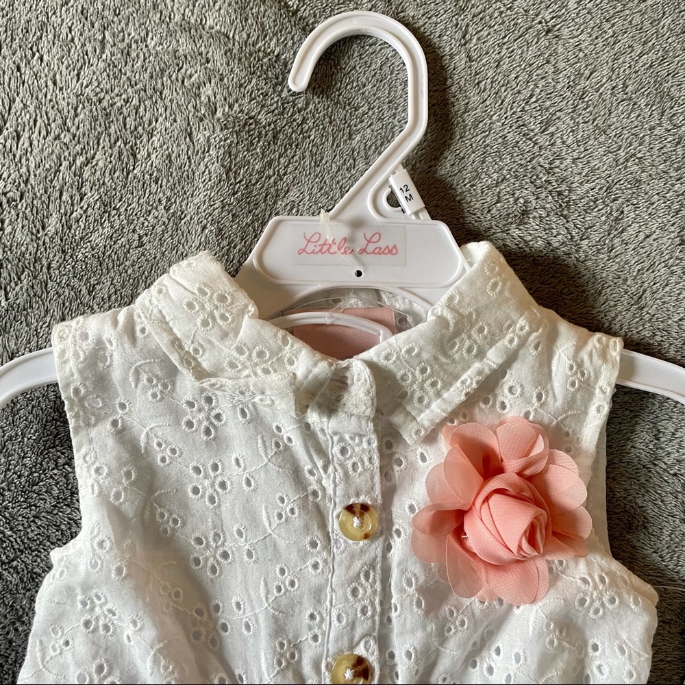 Brand new with tag 2 piece baby girl 12 month floral dress - Picture 3 of 5